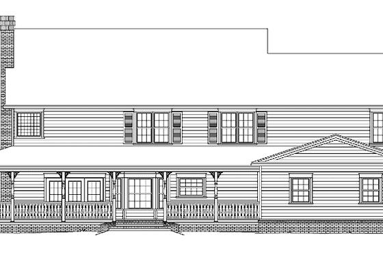 Exterior - Rear Elevation for Victorian House Plan #11-263 - 3 bed, 2.5 bath