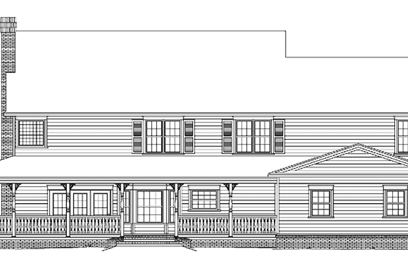 House Plan Design - Exterior - Rear Elevation for Victorian House Plan #11-263 - 3 bed, 2.5 bath