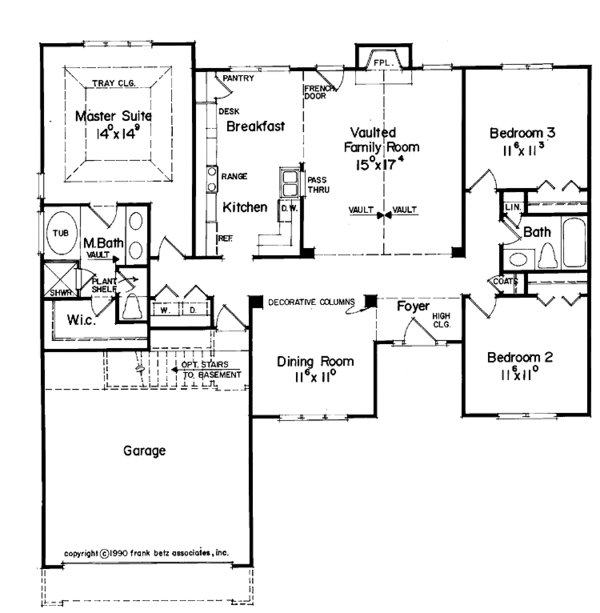 House Design - Ranch Floor Plan - Main Floor Plan #927-54