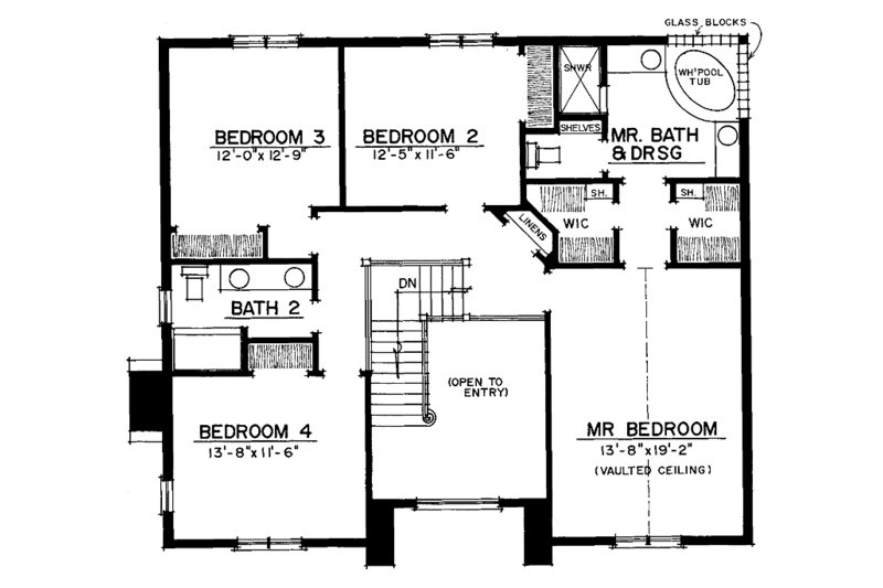 House Plan Design - Floor Plan - Upper Floor for Traditional House Plan #1016-26 - 4 bed, 2.5 bath