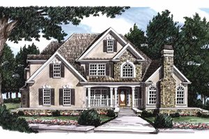 Country Exterior - Front Elevation Plan #927-87