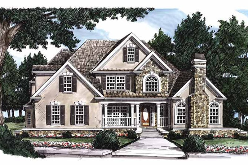 House Blueprint - Country Exterior - Front Elevation Plan #927-87