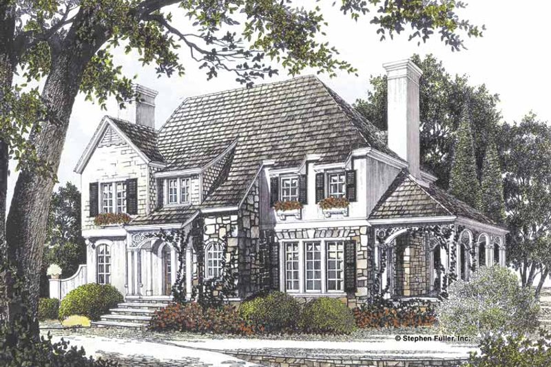 Home Plan - Exterior - Front Elevation 3 for Country House Plan #429-71 - 4 bed, 3.5 bath