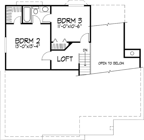 Architectural House Design - Craftsman Floor Plan - Upper Floor Plan #320-568