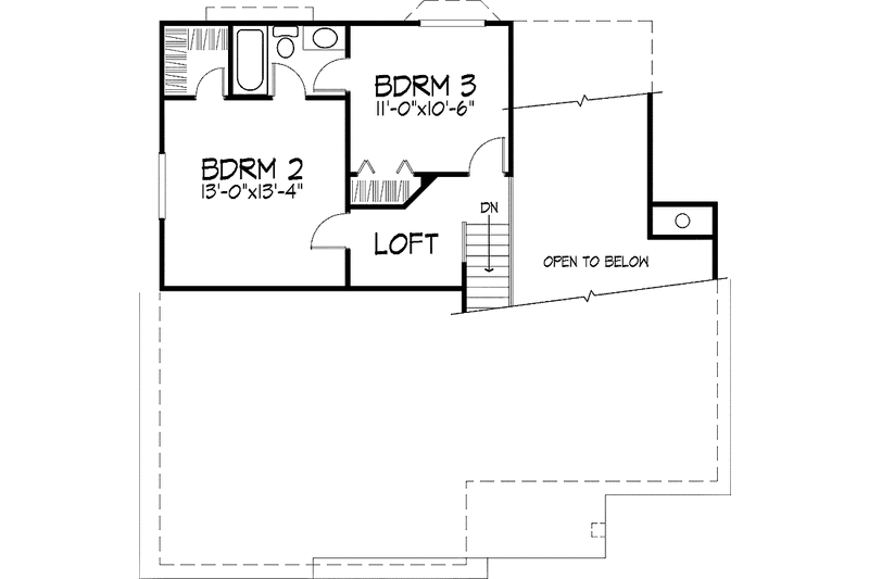 Home Plan - Floor Plan - Upper Floor for Craftsman House Plan #320-568 - 3 bed, 2.5 bath