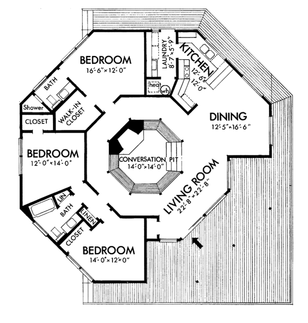 House Plan Design - Contemporary Floor Plan - Main Floor Plan #320-789
