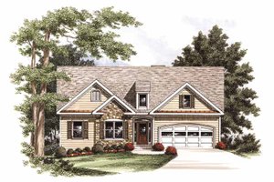 Ranch Exterior - Front Elevation Plan #927-694