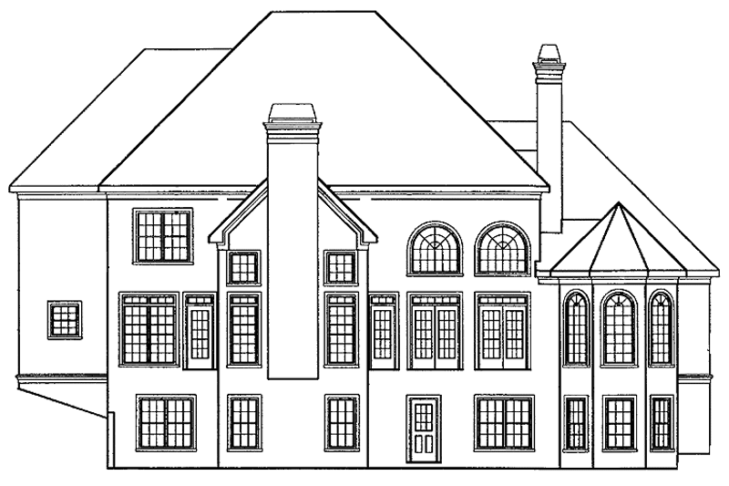 House Plan Design - Exterior - Rear Elevation for Classical House Plan #927-142 - 4 bed, 3.5 bath
