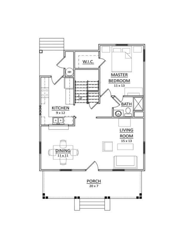 House Design - Craftsman Floor Plan - Main Floor Plan #936-6