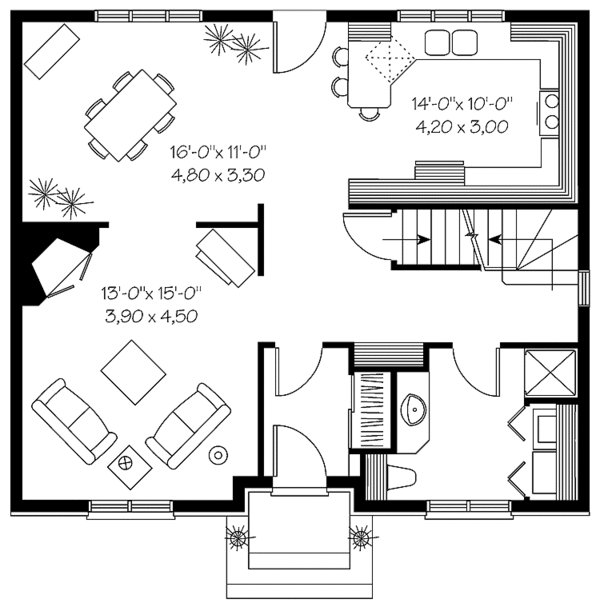 Home Plan - Colonial Floor Plan - Main Floor Plan #23-2324