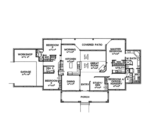 Home Plan - Country Floor Plan - Main Floor Plan #472-305