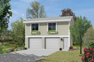 Exterior - Front Elevation 3 for Traditional House Plan #57-632 - 1 bed, 1 bath