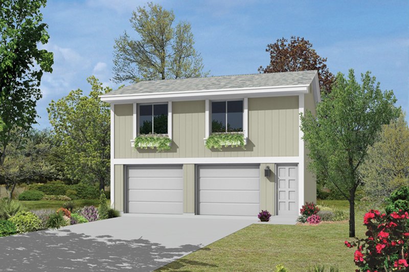 Home Plan - Exterior - Front Elevation 3 for Traditional House Plan #57-632 - 1 bed, 1 bath
