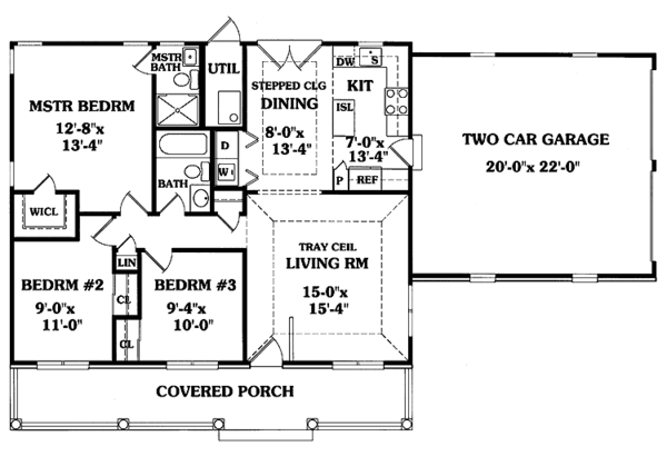 Architectural House Design - Country Floor Plan - Main Floor Plan #314-189