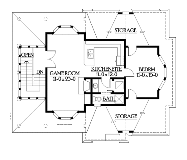Architectural House Design - Victorian Floor Plan - Upper Floor Plan #132-526