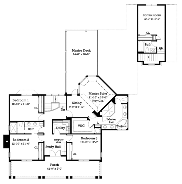 Home Plan - Victorian Floor Plan - Upper Floor Plan #930-221