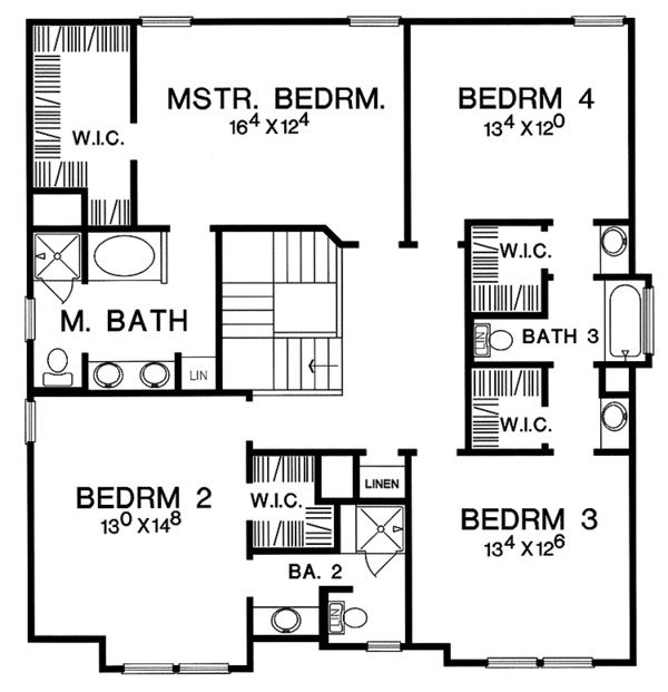 Architectural House Design - Country Floor Plan - Upper Floor Plan #472-370