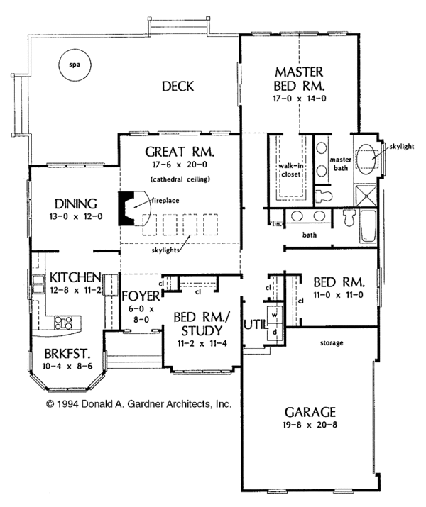 House Plan Design - Ranch Floor Plan - Main Floor Plan #929-214