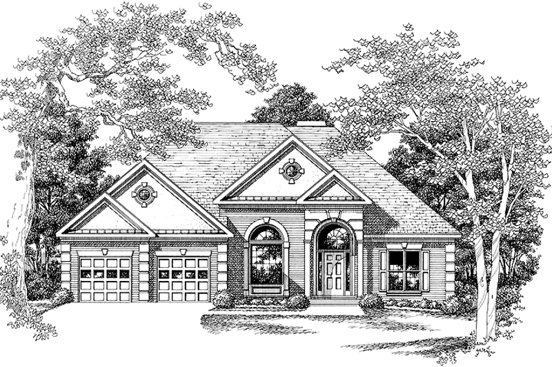 Dream House Plan - Exterior - Front Elevation 3 for Mediterranean House Plan #927-105 - 4 bed, 3 bath
