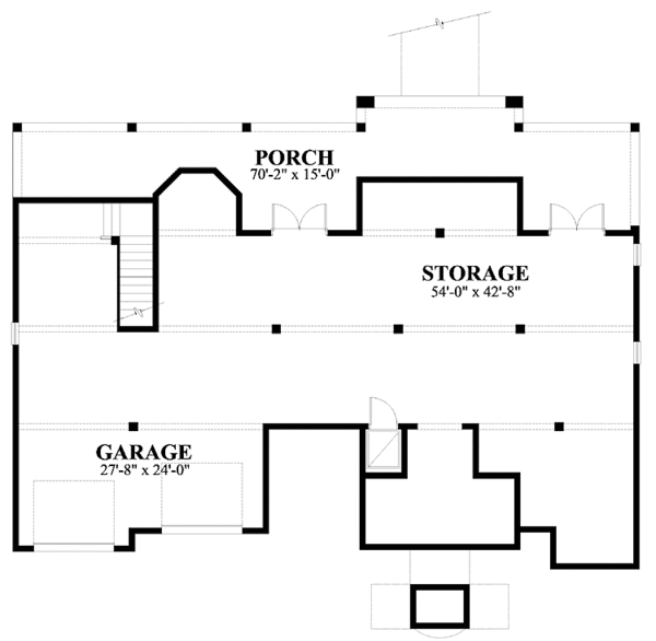 Architectural House Design - Traditional Floor Plan - Lower Floor Plan #930-153