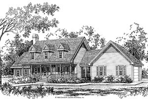 Country Exterior - Front Elevation Plan #929-126