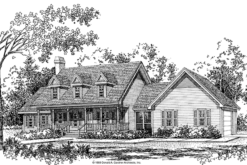 Architectural House Design - Country Exterior - Front Elevation Plan #929-126