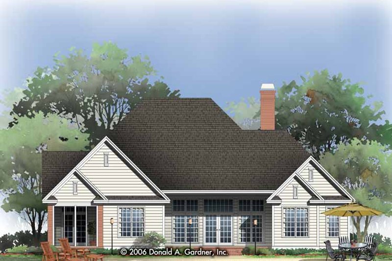 Dream House Plan - Exterior - Rear Elevation for Traditional House Plan #929-788 - 4 bed, 3 bath