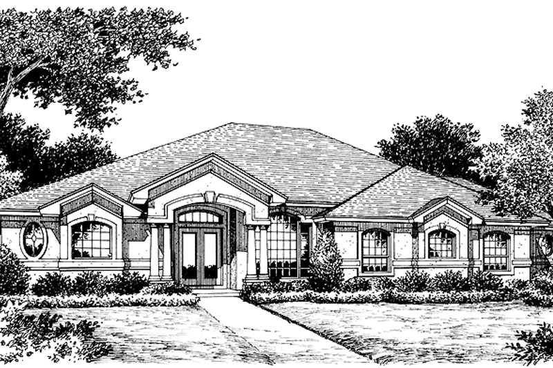 Home Plan - Mediterranean Exterior - Front Elevation Plan #417-749
