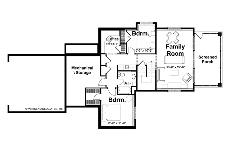 Dream House Plan - Floor Plan - Lower Floor for Traditional House Plan #928-181 - 3 bed, 2.5 bath