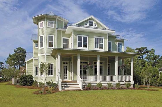 Exterior - Rear Elevation for Country House Plan #930-358 - 6 bed, 4.5 bath