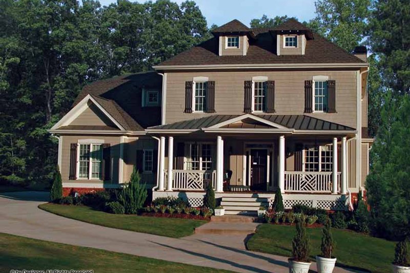 Dream House Plan - Traditional Exterior - Front Elevation Plan #54-342
