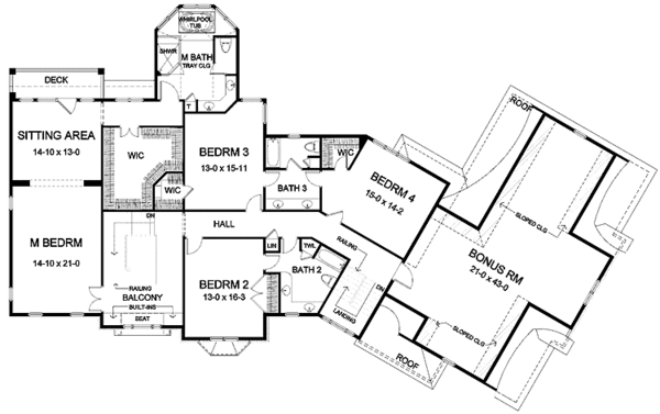 Home Plan - Craftsman Floor Plan - Upper Floor Plan #328-438