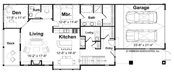 House Plan Design - Traditional Floor Plan - Main Floor Plan #928-111