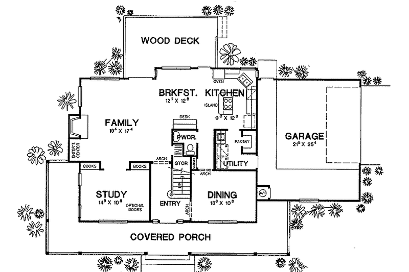 Home Plan - Floor Plan - Main Floor for Country House Plan #472-261 - 3 bed, 2.5 bath