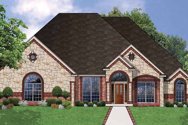 Home Plan - Country Exterior - Front Elevation Plan #62-157