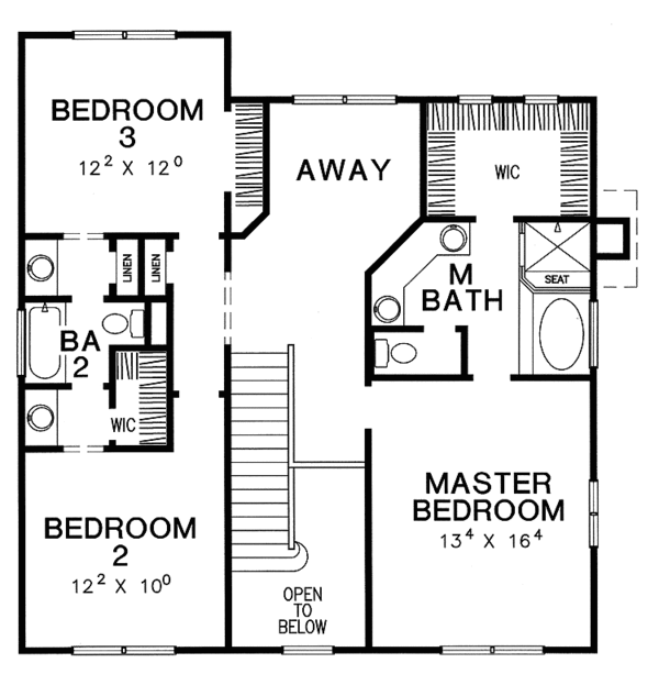 Architectural House Design - Craftsman Floor Plan - Upper Floor Plan #472-186