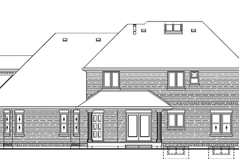 Dream House Plan - Exterior - Rear Elevation for Colonial House Plan #47-946 - 4 bed, 2.5 bath