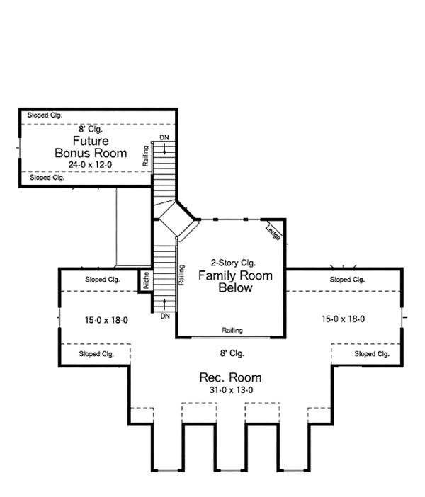 Dream House Plan - Country Floor Plan - Upper Floor Plan #51-1106