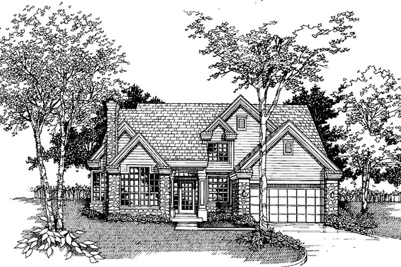 Home Plan - Traditional Exterior - Front Elevation Plan #320-590