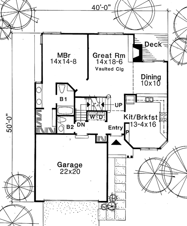 House Design - Contemporary Floor Plan - Main Floor Plan #334-116
