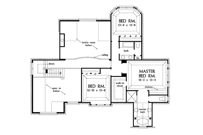 Home Plan - Floor Plan - Upper Floor for Traditional House Plan #929-525 - 4 bed, 3 bath