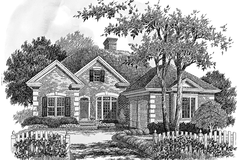 Home Plan - Colonial Exterior - Front Elevation Plan #429-218