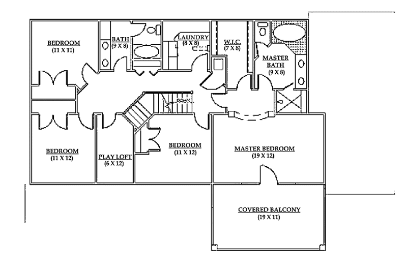 Home Plan - Floor Plan - Upper Floor for Country House Plan #945-38 - 4 bed, 2.5 bath