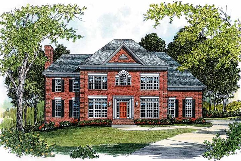 Dream House Plan - Colonial Exterior - Front Elevation Plan #453-384