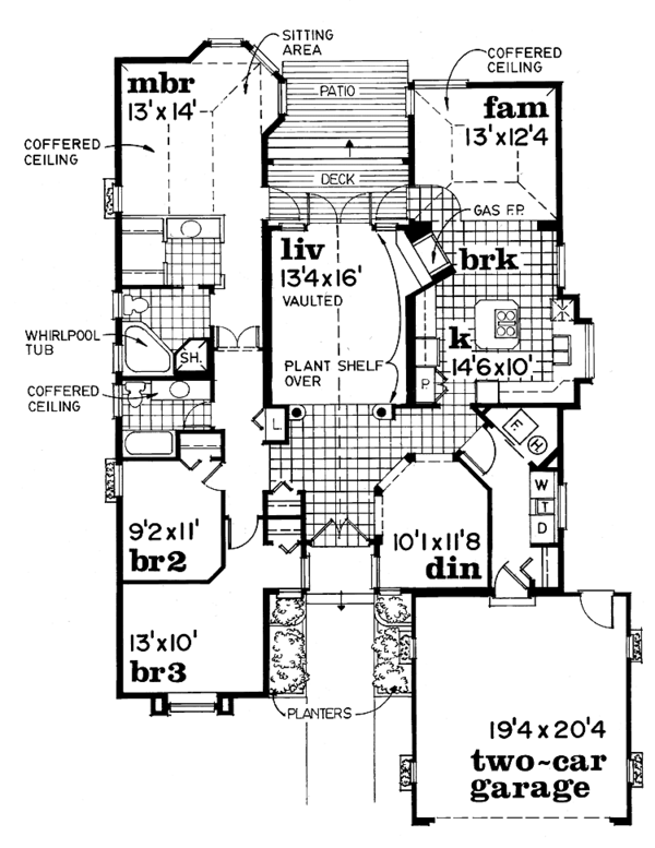 House Blueprint - Prairie Floor Plan - Main Floor Plan #47-763