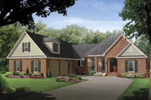 Country Exterior - Front Elevation Plan #21-419