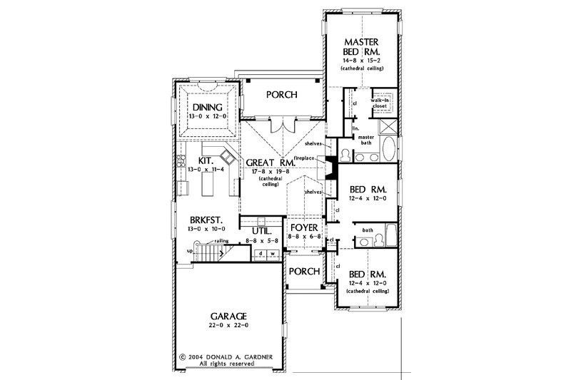 Home Plan - Floor Plan - Main Floor for Traditional House Plan #929-717 - 3 bed, 2 bath
