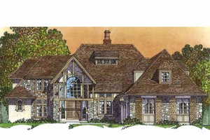 Home Plan - Exterior - Front Elevation for European House Plan #1016-97 - 5 bed, 5.5 bath
