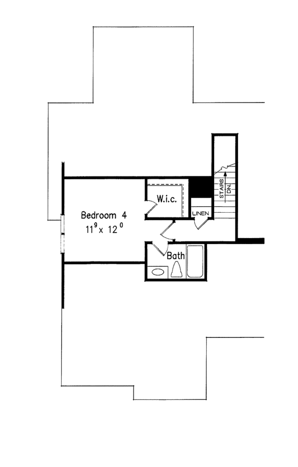 House Blueprint - European Floor Plan - Upper Floor Plan #927-610