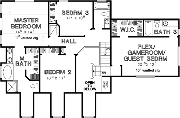 Dream House Plan - Country Floor Plan - Upper Floor Plan #472-371